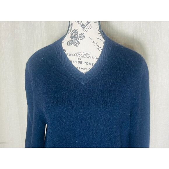 John W Nordstrom Men's Navy Cashmere V Neck Sweater Small - Picture 5 of 8